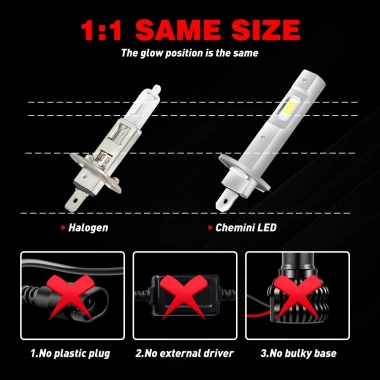Đèn pha Led ô tô H1 Trắng 6.500K 60W 10.000LM DRL siêu sáng - Giá chỉ 253.000 VND 5 Đèn pha Led ô tô H1 Trắng 6.500K 60W 10.000LM DRL siêu sáng - Giá chỉ 253.000 VND 5