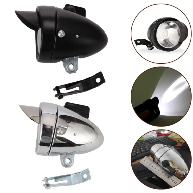 Đèn pha LED xe đạp cổ điển Chrome sáng mạnh, tiết kiệm pin, dùng cho phía trước – Giá ưu đãi 211k