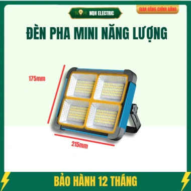 Đèn pha năng lượng mặt trời 100W LED, pin rời 7.200mAh, lưu 6‑8h, chỉ 244.000₫ 4
