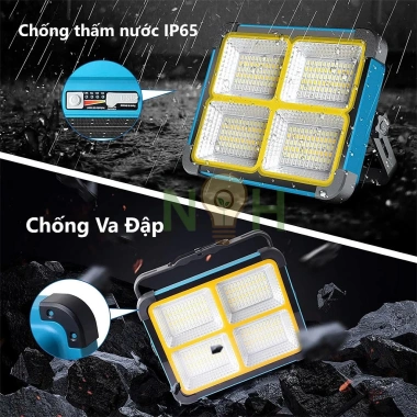 Đèn pha năng lượng mặt trời 100W LED, pin rời 7.200mAh, lưu 6‑8h, chỉ 244.000₫ 8