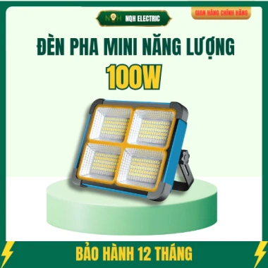 Đèn pha năng lượng mặt trời 100W LED, pin rời 7.200mAh, lưu 6‑8h, chỉ 244.000₫ 10