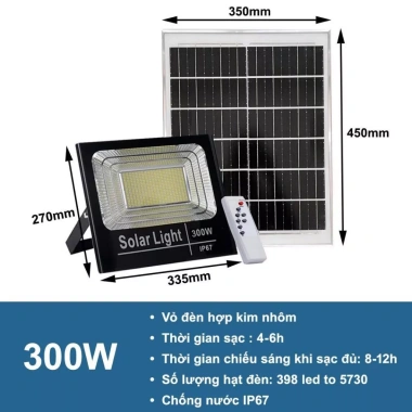 Đèn pha năng lượng mặt trời 40-1.000W - Công suất đa dạng, tiết kiệm điện, giá chỉ 379.000 VND 7