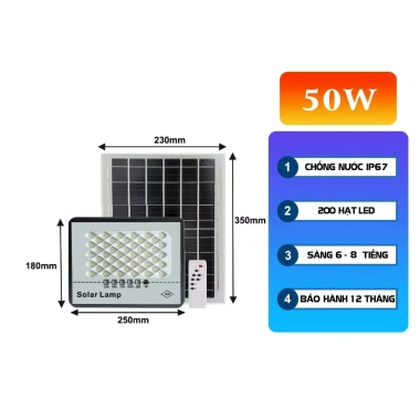 Đèn Pha Năng Lượng Mặt Trời 40‑300W Chống Chói, IP67 – Giá chỉ 339.000₫