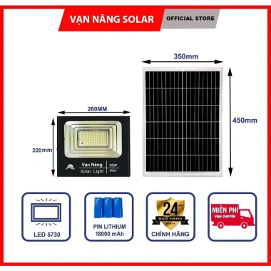 Đèn pha năng lượng mặt trời LED vỏ nhôm 25-200W, BH 2 năm - Giá ưu đãi 379.000₫ 4 Đèn pha năng lượng mặt trời LED vỏ nhôm 25-200W, BH 2 năm - Giá ưu đãi 379.000₫ 4