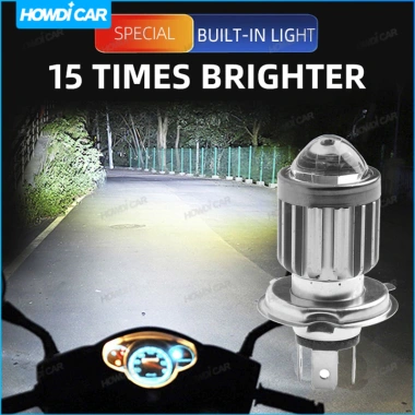 Đèn Pha Xe Máy 6.000K Hi-Lo Chùm LED H4/H6 Vàng Trắng - Giá Ưu Đãi 72.930₫