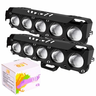 Đèn pha xe máy Vòng bi mini LED trắng vàng 12V/24V Giá chỉ 76.000đ 9