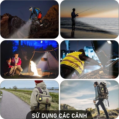 Đèn Pin COB Mini Siêu Sáng 598/599 – Móc Khóa Đa Năng, Nam Châm, Chống Nước, Pin Sạc USB 8