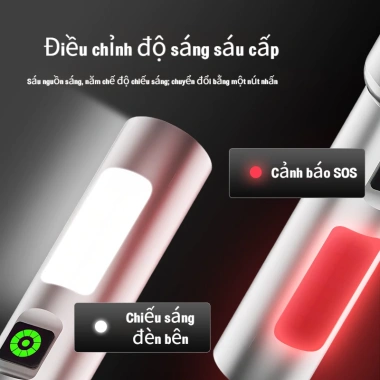 Đèn pin laser trắng LED đa năng nhập khẩu hợp kim nhôm sạc pin tiêu điểm kéo dài mini 129.999 VND 8