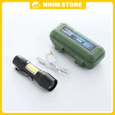 Đèn pin mini tích điện đa năng chiếu xa gần, LED bên ngang, giá chỉ 69.000₫ 7