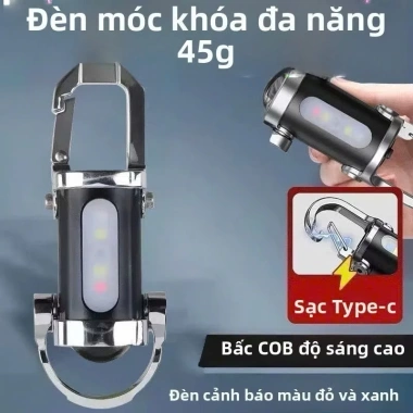 Đèn Pin Móc Khoá Thông Minh A10 - COB Siêu Sáng, 7 Chế Độ, Giá 43.000 VND