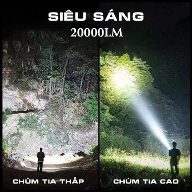 Đèn pin sạc xenon siêu sáng tầm xa đa năng - Dùng ngoài trời, tìm kiếm nhanh, 272k 3