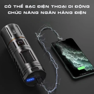 Đèn pin sạc xenon siêu sáng tầm xa đa năng - Dùng ngoài trời, tìm kiếm nhanh, 272k 5