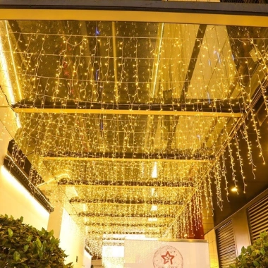 Đèn rèm nháy 4m sợi dài 60cm DR-46 - Trang trí Giáng sinh, lễ tết, tiệc cưới, nhà hàng, quán cà phê