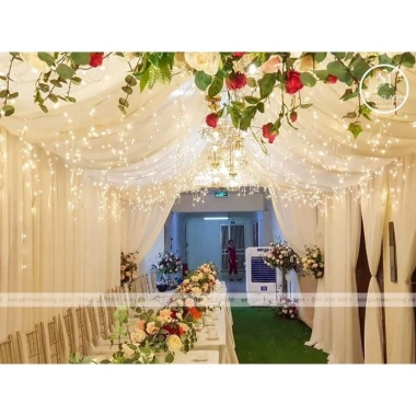 Đèn rèm nháy 4m sợi dài 60cm DR-46 - Trang trí Giáng sinh, lễ tết, tiệc cưới, nhà hàng, quán cà phê