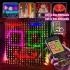 Đèn Rèm Thông Minh 400LED Bluetooth RGB Thay Đổi Âm Nhạc, Hiển Thị, Trang Trí Cửa Sổ Phòng Ngủ