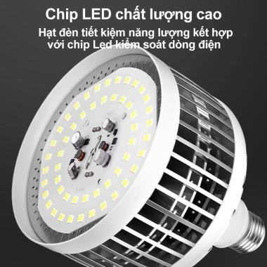 Đèn Siêu Sáng 200W Tản Nhiệt Nhôm Cao Cấp - Bảo Hành Dài, Tiết Kiệm Năng Lượng cho Nhà Kho, Xưởng Sản Xuất - Giá 51.000₫ 5