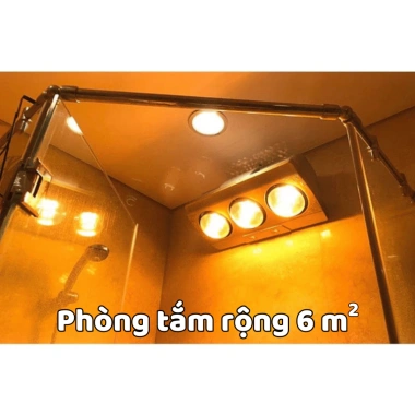Đèn sưởi nhà tắm Chefman 825W ấm tức thì, không UV, không khô da, tiết kiệm điện, 269.000₫ 7