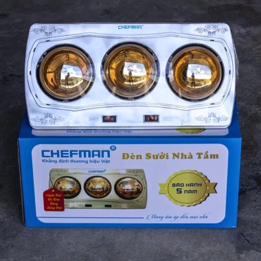 Đèn sưởi nhà tắm Chefman 825W ấm tức thì, không UV, không khô da, tiết kiệm điện, 269.000₫ 10