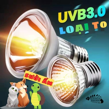 Đèn sưởi UVA UVB 3.0 25W 50W 70W cho thú cưng - Tăng Vitamin D, giá chỉ 70.110₫