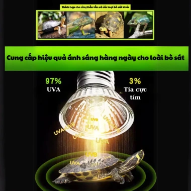 Đèn sưởi UVA UVB 3.0 25W 50W 70W cho thú cưng - Tăng Vitamin D, giá chỉ 70.110₫ 2 Đèn sưởi UVA UVB 3.0 25W 50W 70W cho thú cưng - Tăng Vitamin D, giá chỉ 70.110₫ 2