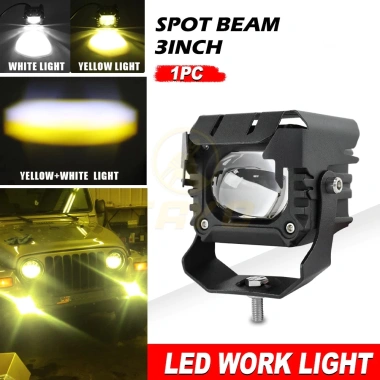 Đèn sương mù LED mini xe hơi xe máy – Đèn lái trắng vàng sáng mạnh, giá 100.000đ
