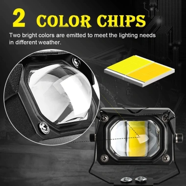 Đèn sương mù LED mini xe hơi xe máy – Đèn lái trắng vàng sáng mạnh, giá 100.000đ 9 Đèn sương mù LED mini xe hơi xe máy – Đèn lái trắng vàng sáng mạnh, giá 100.000đ 9