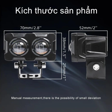 Đèn sương mù LED siêu sáng 2.026 12V/24V cho ô tô và xe máy - Mini hai chùm, giá chỉ 56.000₫ 6 Đèn sương mù LED siêu sáng 2.026 12V/24V cho ô tô và xe máy - Mini hai chùm, giá chỉ 56.000₫ 6