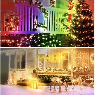 Đèn Tết Luckilight LED 16 triệu màu 10m nháy theo nhạc - Trang trí Noel, lễ tết, sinh nhật chỉ 115k