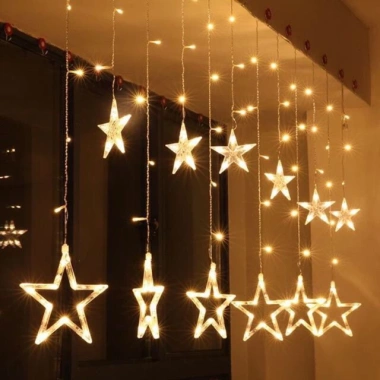 Đèn thả rèm 12 ngôi sao lớn bé - Đèn ngủ trang trí phòng trẻ, giá chỉ 119.000₫