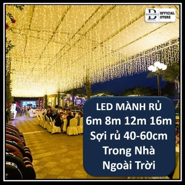 Đèn Thả Rèm LED Mành Rủ 6-16m Nhà Cửa, Sảnh, Quán Cafe Ngoài Trời 99.000 2
