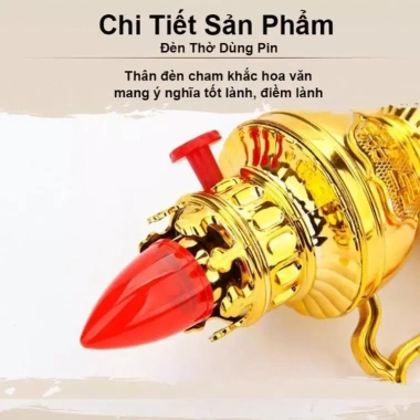 Đèn Thờ Pin Đỏ Vàng Nhỏ Gọn, Đèn Dầu Điện Tử cho Bàn Thờ - Giá 33.900₫ 7