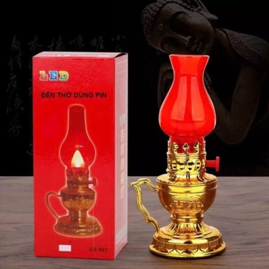Đèn Thờ Pin Đỏ Vàng Nhỏ Gọn, Đèn Dầu Điện Tử cho Bàn Thờ - Giá 33.900₫ 8
