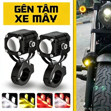 Đèn Trợ Sáng Bi Cầu Mini W2 4 chế độ mắt quỷ, 2 màu vàng trắng, demi đỏ, bảo hành 12 tháng, 60.900₫