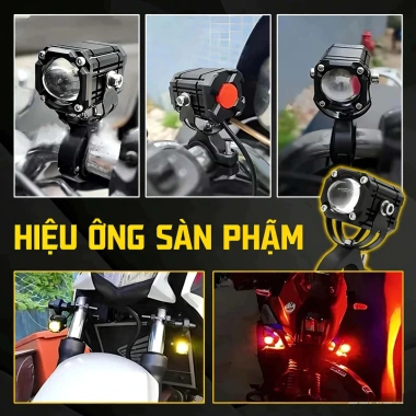 Đèn Trợ Sáng Bi Cầu Mini W2 4 chế độ mắt quỷ, 2 màu vàng trắng, demi đỏ, bảo hành 12 tháng, 60.900₫