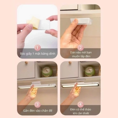 Đèn tường LED đa năng bảo vệ mắt 3 nhiệt độ màu, tùy chỉnh độ sáng, sạc lại, xoay 88 độ - 66.000 VND