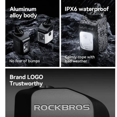 Đèn xe đạp Rockbros 1.600LM IPX6, điều khiển từ xa, điều chỉnh sáng, giá 239.976đ 7 Đèn xe đạp Rockbros 1.600LM IPX6, điều khiển từ xa, điều chỉnh sáng, giá 239.976đ 7
