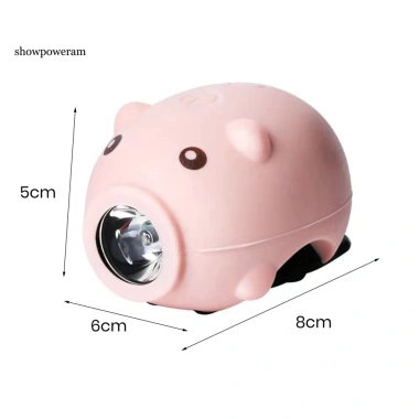 Đèn xe đạp SPM chống nước, sạc lại, có còi - Đèn pha hoạt hình dễ thương cho trẻ em 9