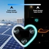 Đèn Xe Ô Tô Năng Lượng Mặt Trời Tam Giác 6 Chế Độ Trái Tim LED Trang Trí 6