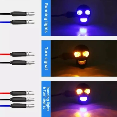 Đèn xi-nhan đầu lâu 12V LED cho xe máy, cải tiến tăng khả năng hiển thị, 2 chiếc 5 Đèn xi-nhan đầu lâu 12V LED cho xe máy, cải tiến tăng khả năng hiển thị, 2 chiếc 5