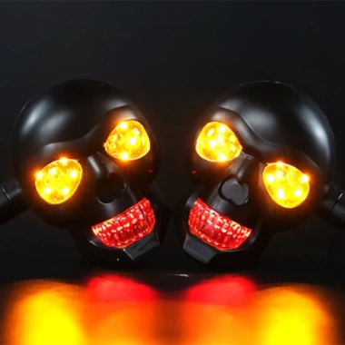 Đèn xi-nhan đầu lâu 12V LED cho xe máy, cải tiến tăng khả năng hiển thị, 2 chiếc 6 Đèn xi-nhan đầu lâu 12V LED cho xe máy, cải tiến tăng khả năng hiển thị, 2 chiếc 6