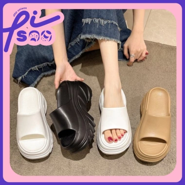 Dép bánh mì PiSoo nữ - Độn đế 7cm, quai ngang siêu nhẹ, giá ưu đãi 85k