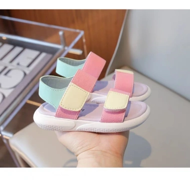 Dép bé gái quai dù pastel siêu xinh sz 26-36, sandal đi học, xăng đan trẻ em 3