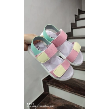 Dép bé gái quai dù pastel siêu xinh sz 26-36, sandal đi học, xăng đan trẻ em 4