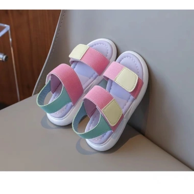 Dép bé gái quai dù pastel siêu xinh sz 26-36, sandal đi học, xăng đan trẻ em 5