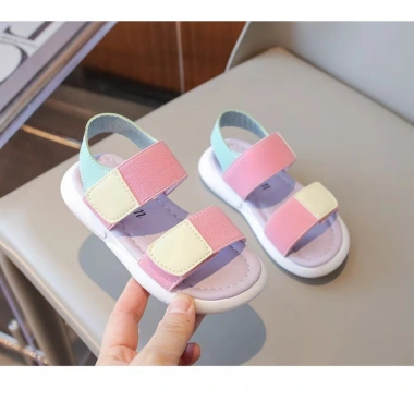 Dép bé gái quai dù pastel siêu xinh sz 26-36, sandal đi học, xăng đan trẻ em 6