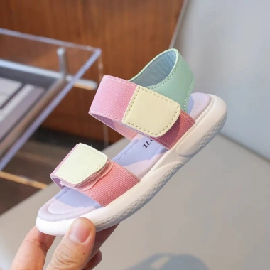 Dép bé gái quai dù pastel siêu xinh sz 26-36, sandal đi học, xăng đan trẻ em 8