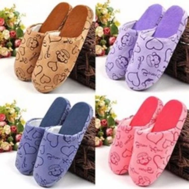 Dép bông đi trong nhà đế chống trượt siêu nhẹ ấm, giá chỉ 29.000₫