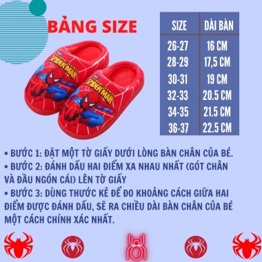 Dép bông Siêu Nhân cho bé trai 2-10 tuổi - Cao cấp, giảm giá 75.000đ 2