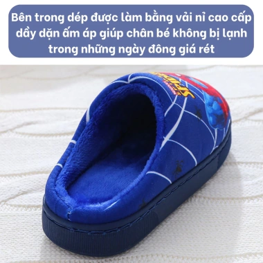 Dép bông Siêu Nhân cho bé trai 2-10 tuổi - Cao cấp, giảm giá 75.000đ 6