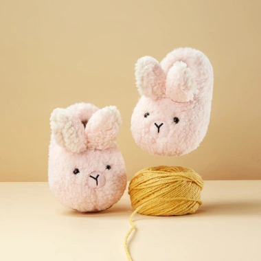 Dép bông thỏ CHEERFUL MARIO lông mịn giày gót phẳng da lộn thu đông trẻ em Dép bông thỏ CHEERFUL MARIO lông mịn giày gót phẳng da lộn thu đông trẻ em